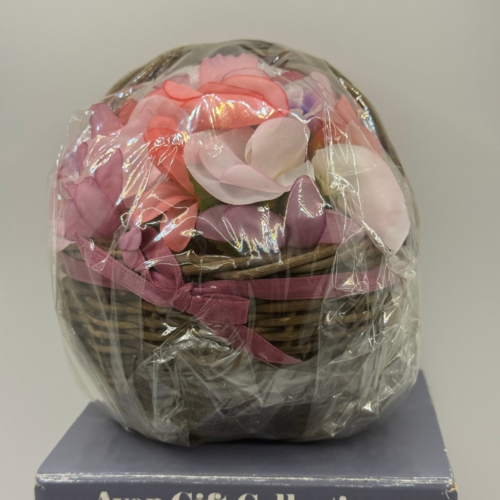 Avon Floral Basket Pomander Gift Collection Home Decor Flower Basket